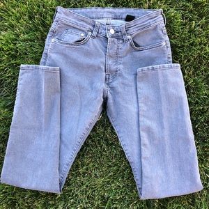 Men’s H&M Stretch Button-Fly Light Gray Denim
